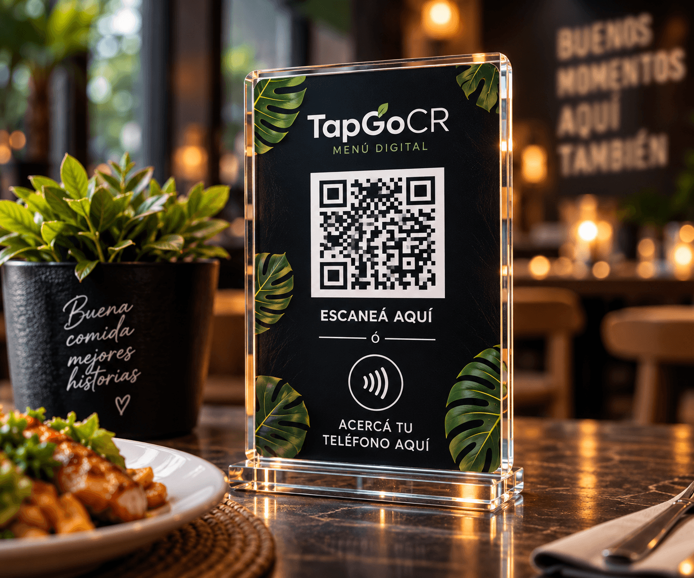 Placa TapGo, de cerca